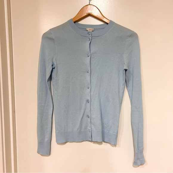 J. Crew Sweaters - J. Crew Caryn Cardigan light blue 100% cotton super soft size XXS oversized